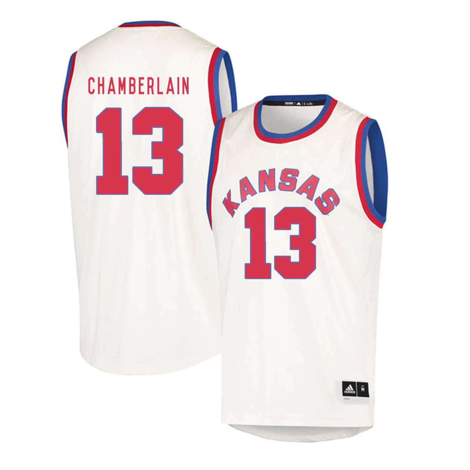 Kansas Jayhawks 13 Wilt Chamverlain Cream Throwback College Basketball Jersey Dzhi